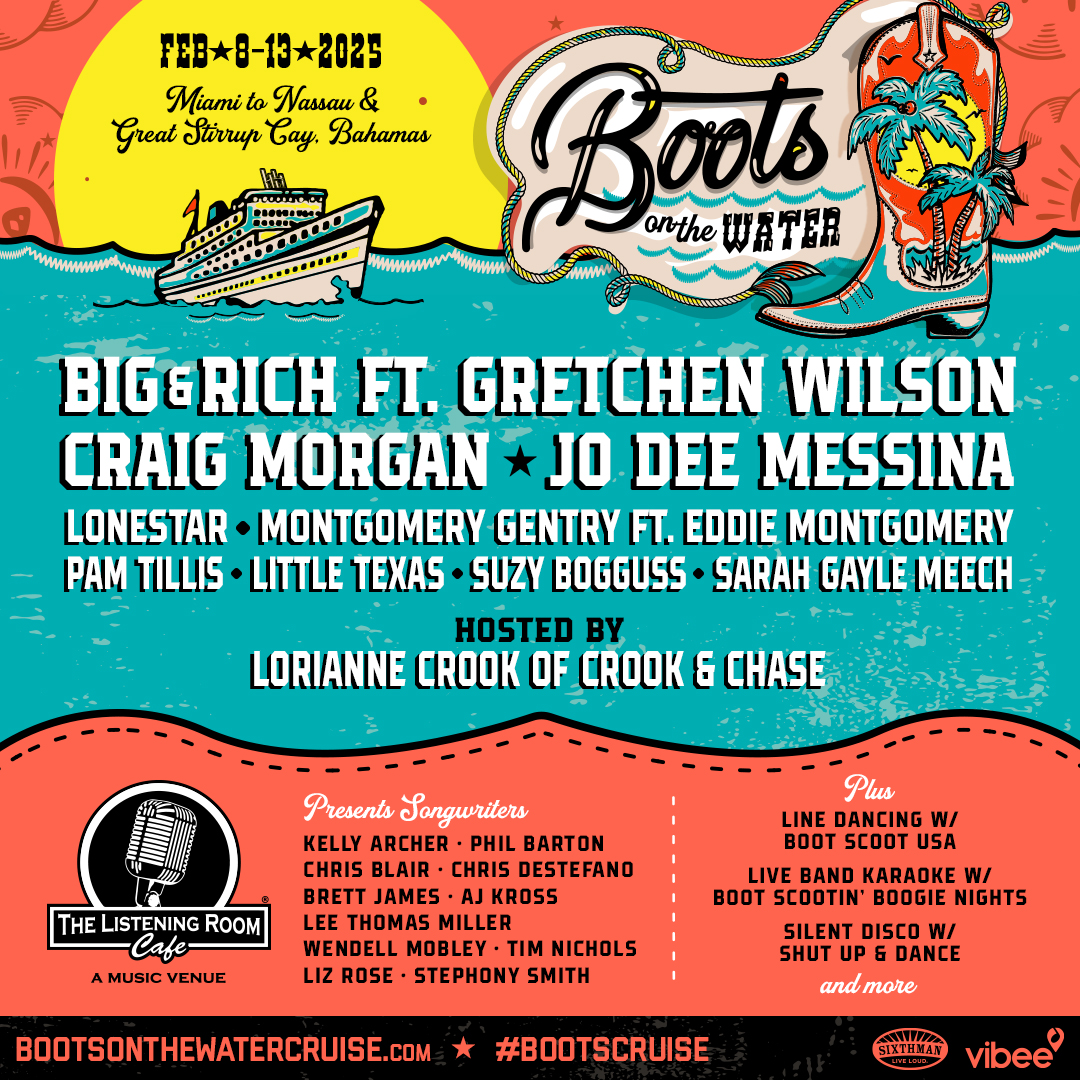 The only thing better than a trip to the Bahamas? 🏖️ A trip to the Bahamas with an exclusive port day show by Big & Rich ft. Gretchen Wilson! Book your cabin, pack your bags, and let's soak up the sun together ☀️ Go to BootsontheWaterCruise.com!