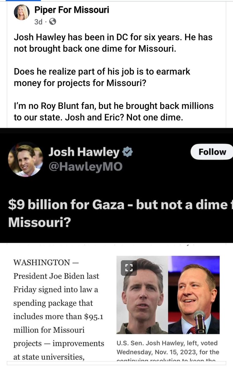 MISSOURI! If Josh Hawley is reelected: DESPITE living in VA his entire time as US Senator. DESPITE having done nothing for MO. DESPITE voting to dehumanize women. We will DESERVE the true hell our state will become. We're damn close now.🤬 Vote Lucas Kunce & BLUE in EVERY race.🎯