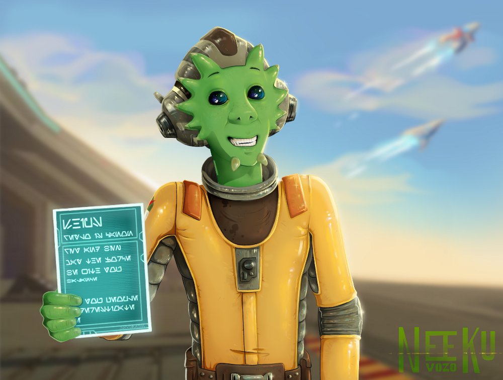 forceunscripted's tweet photo. I know a lot of people didn't watch Resistance, but can we please give a shoutout to my other favorite Star Wars autist? Neeku Vozo https://t.co/gMWv0eJYqT