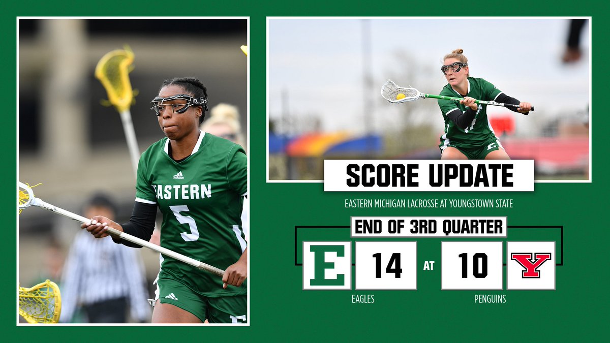 𝗘𝟯 | 𝗘𝗠𝗨 𝟭𝟰:𝟭𝟬 𝗬𝗦𝗨

Lawrence with a double hat trick (6g-3a), Blackwell with 3 goals and 16(!) draw controls, and EMU is up 4 heading into the fourth!

#EMUEagles | #JACKPOT