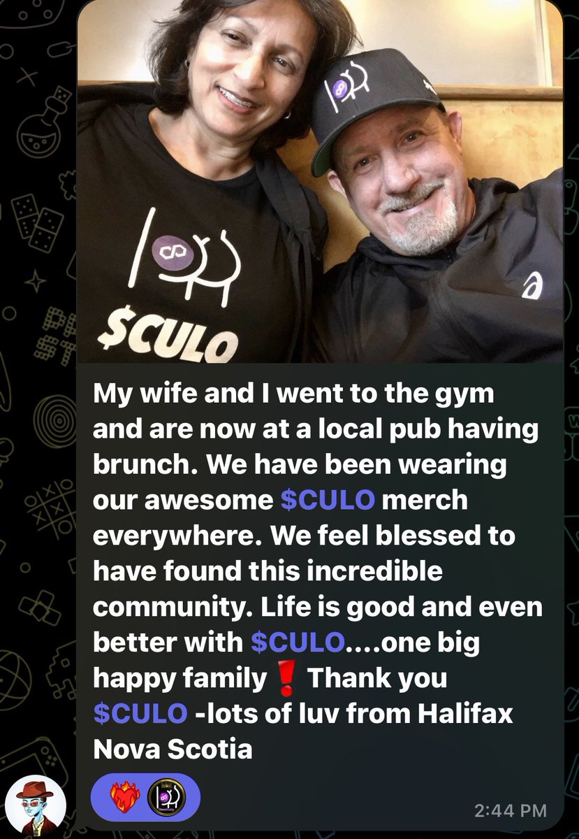 Very proud of one of our Day #1 Holders…. He and his wife are out and about in their gear. Gear we produce and give all profits to our desired  charities. ♥️♥️♥️♥️♥️
#culodontmiss 
#morethanameme
