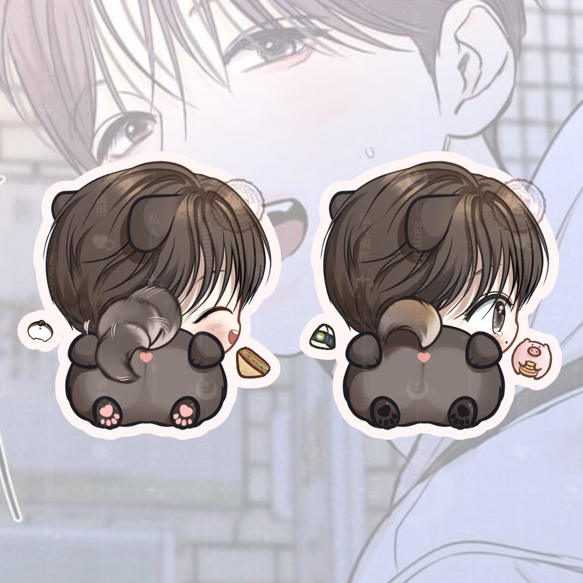 Hehe, this is puppy Yeo Min when he finally got a sandwich, and when his piggy bank has been stolen 😄😂😂 Original by @jalraeyo 🎨 @ciuthings #일간알바