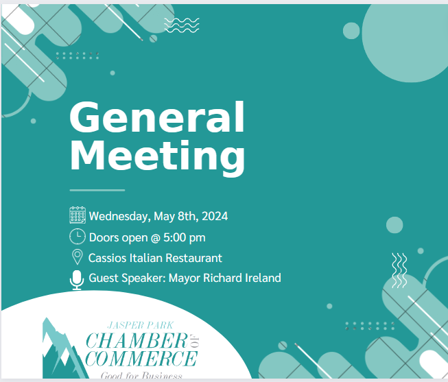 Please join us for the Chamber Members' early access to the Mayor's State of the Municipality address. Seating is limited, so please call 780.852.4621 or email (admin@jpcc.ca) to reserve a spot. Tickets are $35+GST and cash bar.