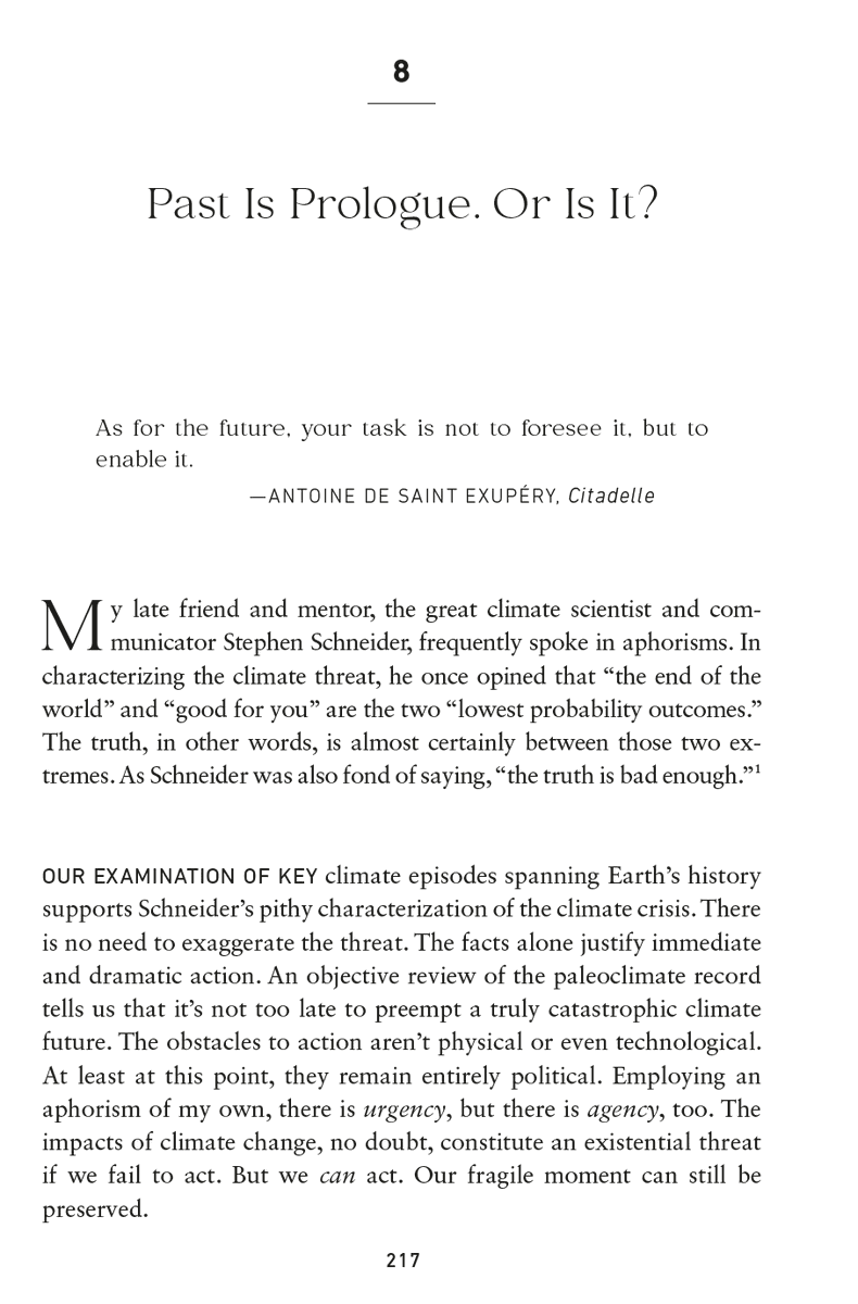 An excerpt from the final chapter of #OurFragileMoment emphasizing the duality of urgency and agency in addressing the #climatecrisis. It begins with a prophetic quote by french writer (of 'The Little Prince' fame) Antoine de Saint-Exupéry:
amazon.com/Our-Fragile-Mo…