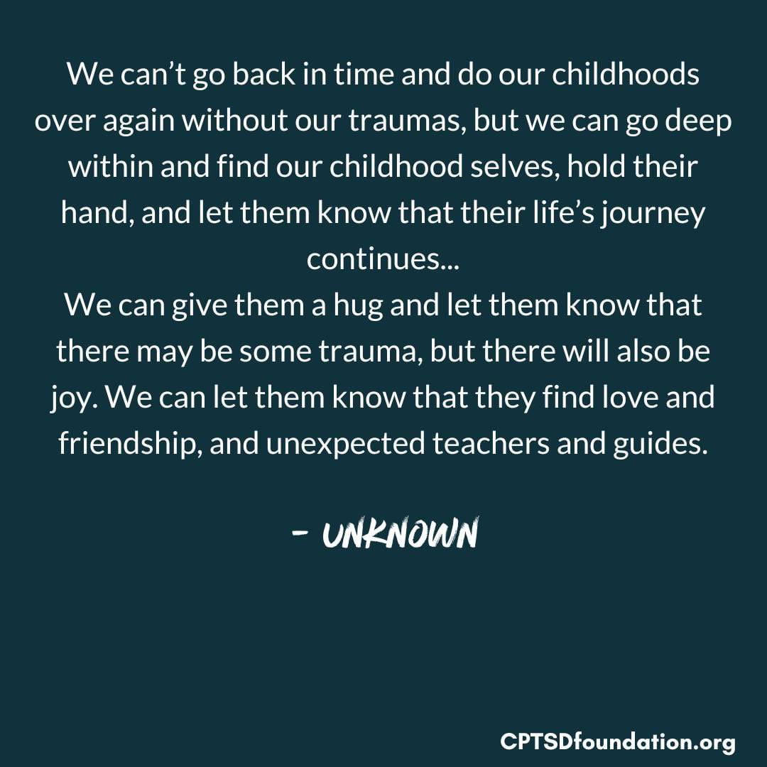 Parenting our inner Little Ones is brave and dedicated work My Little One constantly fights to go back and change our history, and magic the trauma away I have finally learned to gently redirect, and comfort her in a healthy way #healing #cptsd #relationaltrauma