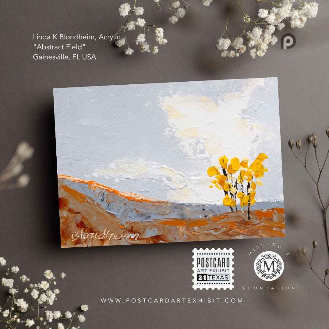 This lovely art card arrived in support of @millhousemck - This year we are about artists supporting artists in #postcardartexhibit24! Thank you, Linda K Blondheim @lindablondheim Follow @millhousemck #postcardartexhibit #artistssupportingartists #artforacause
