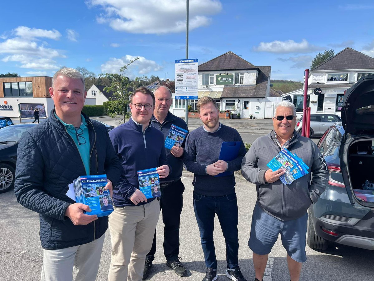 Great to be out with some of the team campaigning for Cllr @PaulAlderson . Great local champion who works hard for the area.