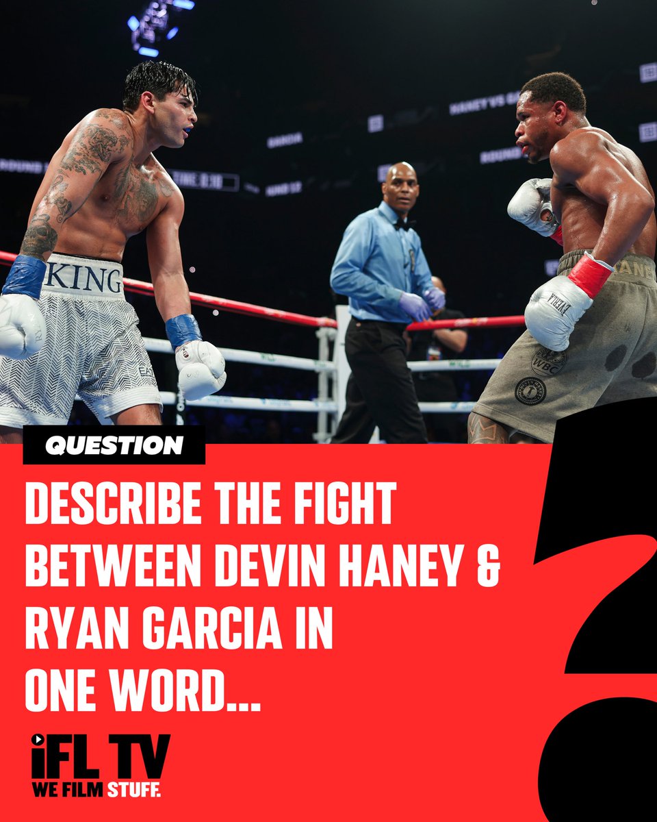 Describe the fight between Devin Haney & Ryan Garcia in one word... #HaneyGarcia | #RyanGarcia | #DevinHaney | #FightNight