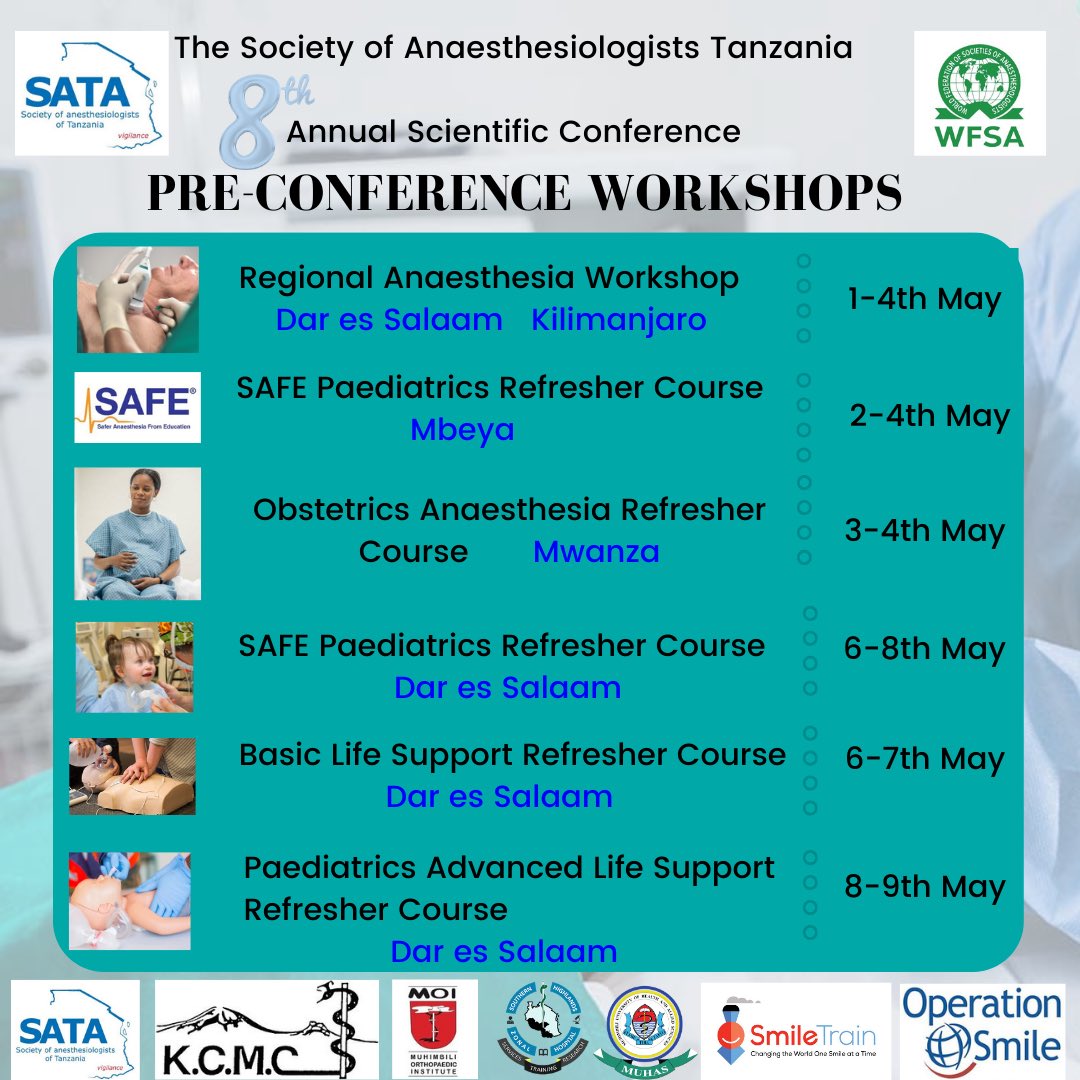 💫💫One week to the Conference and we are fully packed! Don’t plan to miss👌 @SAFE_courses @SmileTrainAfric @wfsaorg @operationsmile @GEHealthCare @Kcmc1971 @muhimbiliuniver @MuhimbiliOrtho1 @mzrh_tv @BugandoC