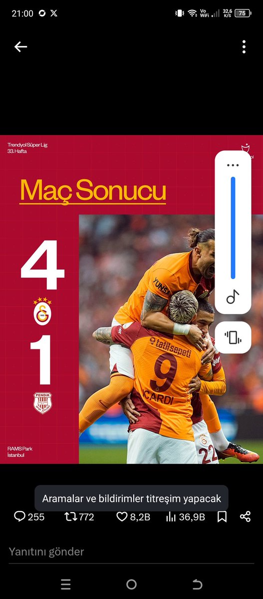 Trendyol Süper Lig’de üst üste 1️⃣4️⃣. galibiyet! 💪🙌 Maç sonucu: Galatasaray 4-1 S. Y. Pendikspor 👏 #GSvPS