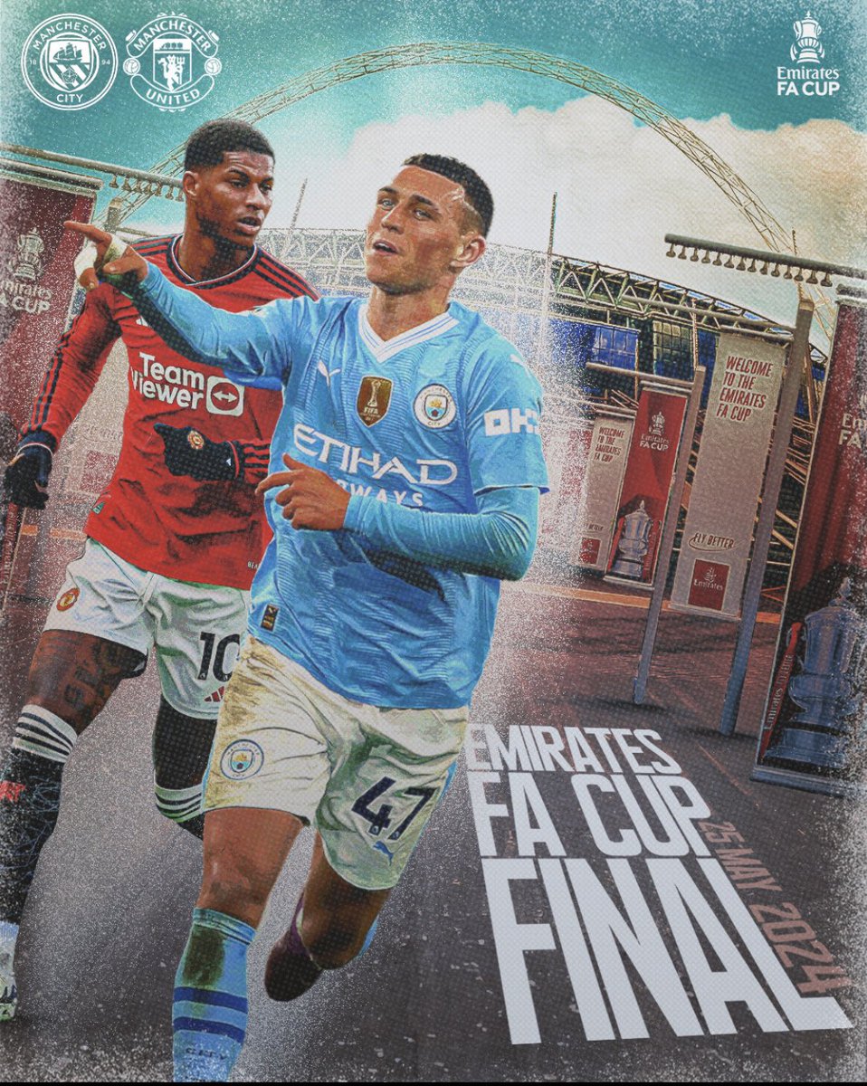 We are going to get a Manchester derby at Wembley 🤌🏾 in the last round of the #EmiratesFACup 

The final is between #ManCity vs #Manunited 

#ManUtd #ManCity #Manchesterderby #EmiratesFACup #Rashford #Foden