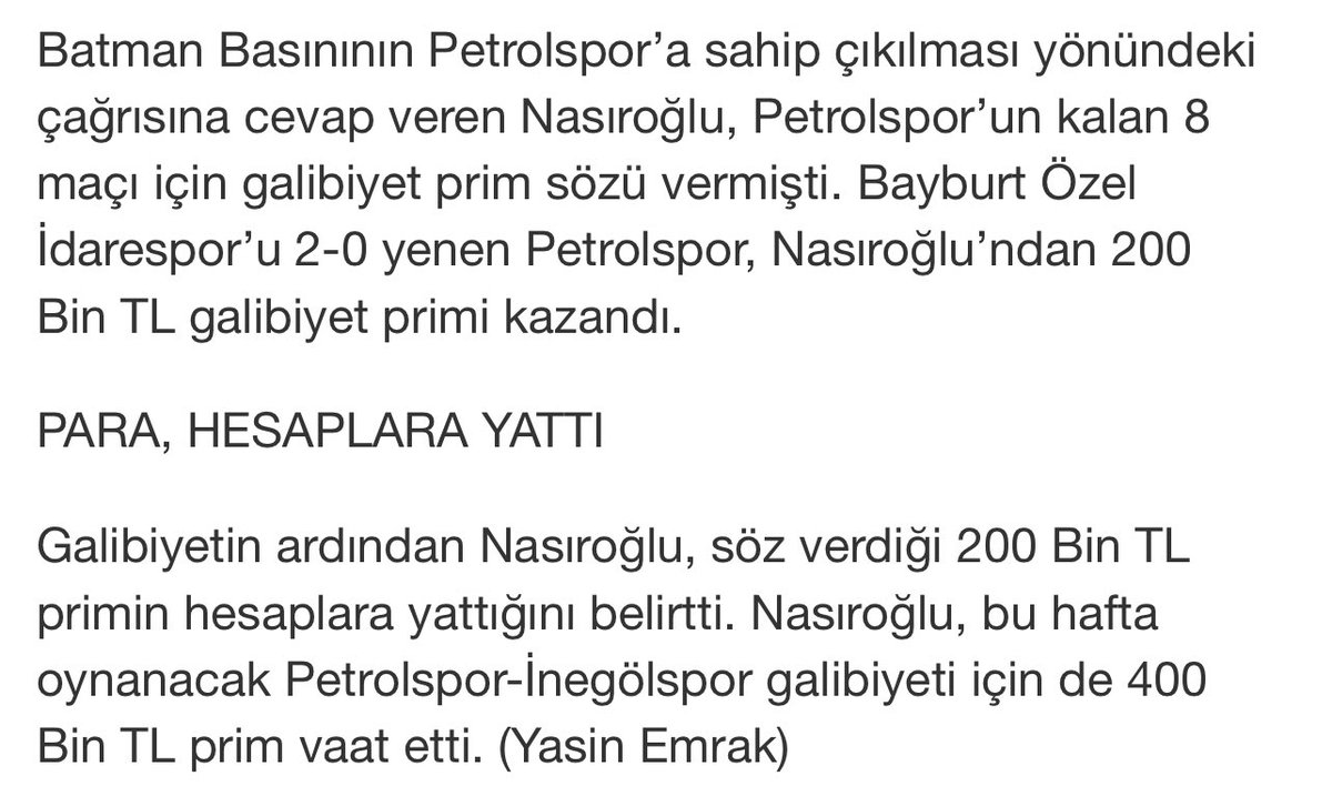 Dünden bugüne. İyi günde kötü günde. Teşekkürler @fnasiroglu #Petrolspor #şampiyon #Batman 13 Nisan 2023 via @BatmanSonsoz