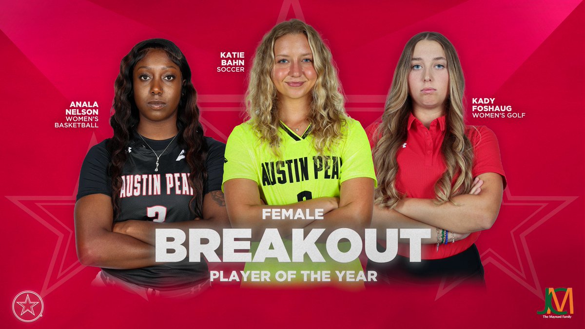 GOVS the 2023-2024 #ESPEAYS are tomorrow night! Here is a look at nominees for Female Breakout Player of the Year: @GovsWBB @GovsWSOC @GovsWGO #LetsGoPeay