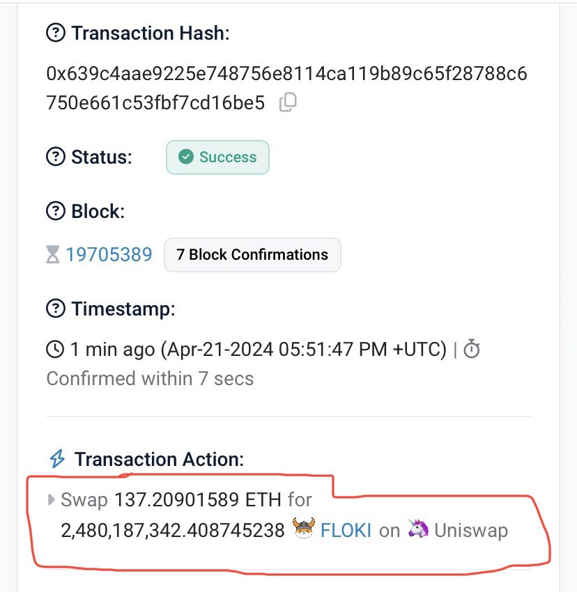 A whale just bought 2.48 billion $floki coins worth $ 430.000 dollars. 💰

I don’t know what this creature knows but hey, 

if you know, you know. 🐋💵💶💷💴

#floki island about to get real. 🏝️✨