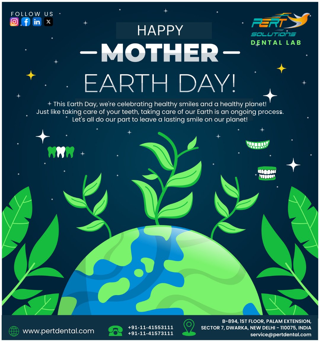 pert_dental's tweet photo. At #PertDental Lab, We're committed to sustainable practices. We use #ecofriendly materials whenever possible and minimize waste in our lab processes. Just like taking care of your teeth, taking care of our #Earth is an ongoing process.
https://t.co/zXgnGNPMUo #EarthDay #Dental https://t.co/si0EjSexK0