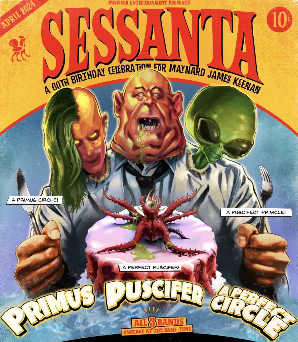Are you ready #Berkley ! @mjkeenan’s #Sessanta Birthday Celebration continues tonight at the @Greek_Theatre w/ @primus @puscifer & @aperfectcircle !