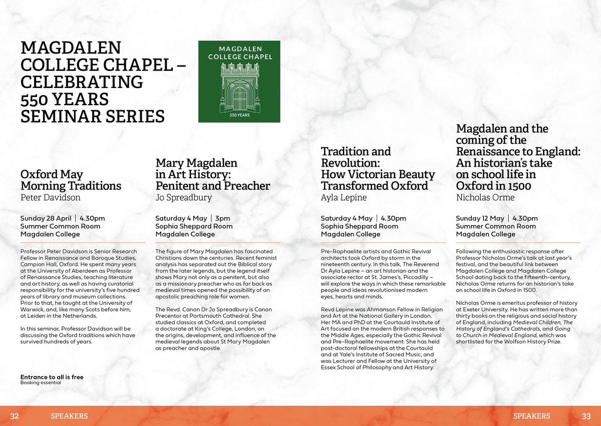 Proud to be supporting our partners (for over 500 years) across the bridge! @ArtsFestOxford @MCSOxford @magdalenoxford @MagdCollChapel @MagdCollChoir @AndrewBowyer4 @DinahGLRoseKC @HelenLPike I much enjoyed researching the history of the foundation stone! artsfestivaloxford.org/whats-on/