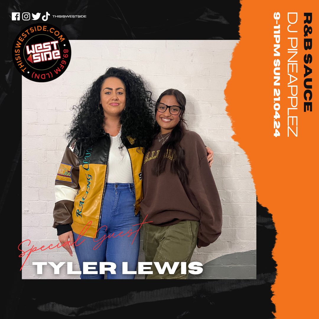 I have the amazing Tyler Lewis on R&amp;B Sauce tonight from 9pm🔥