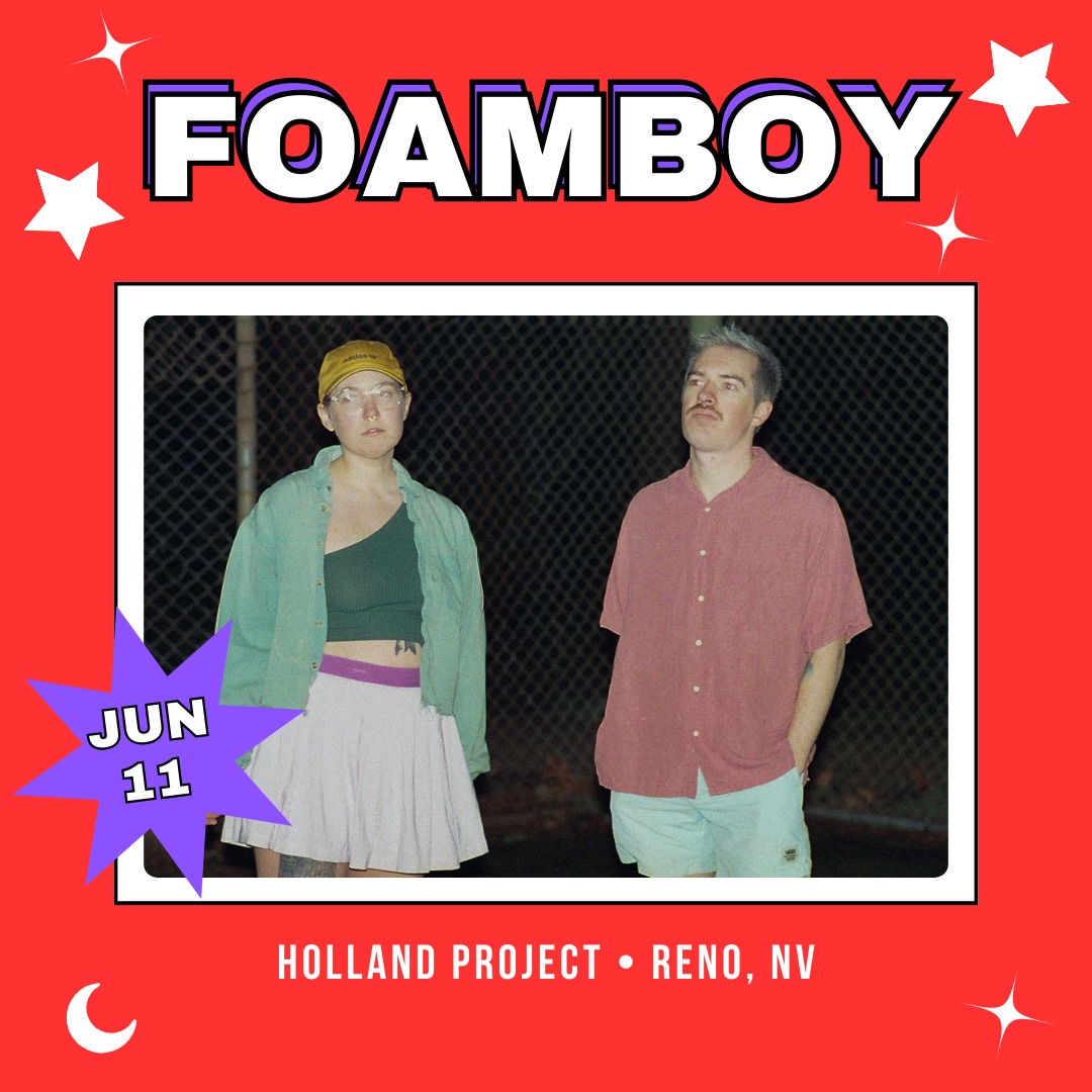 JUST ANNOUNCED! Foamboy will be dropping by 6/11 with special guests Honey Plant, and Sweetening 💋 The Portland 'Post-Disco' outfit mix electronic and live instruments to create dreamy, dancey, pop tunes✨ It's gonna be good ☝️ Tickets on sale now at hollandreno.org