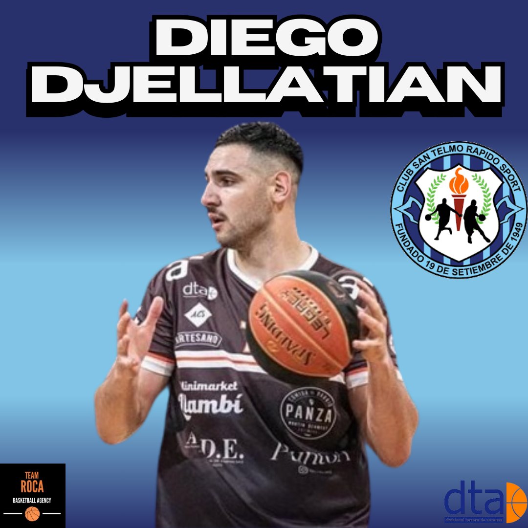 🇺🇾<a href="/DTAFubb/">DTA</a>

DIEGO DJELLATÍAN ✍️🏻 Firma con <a href="/RapidoSan/">San Telmo Rápido Sport Basket</a> 

¡ Muchas Felicidades Tota 💪🏻!

#DTA2024🇺🇾 II  #TeamRoca🏀