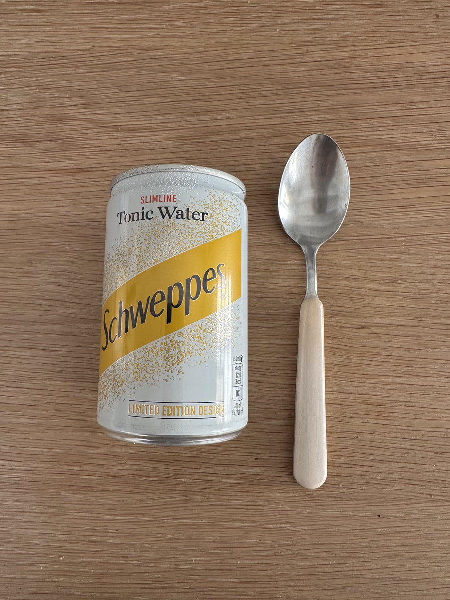 Can anyone explain the point of these diddy tins of tonic water? Who’d have a gin and tonic that small? (Comparison spoon is a tea)