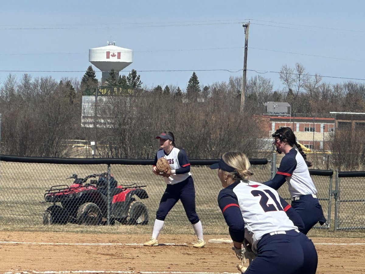 CLC is about as far north as we can be for a conference double header vs  MN North Rainy River. #RollRaids