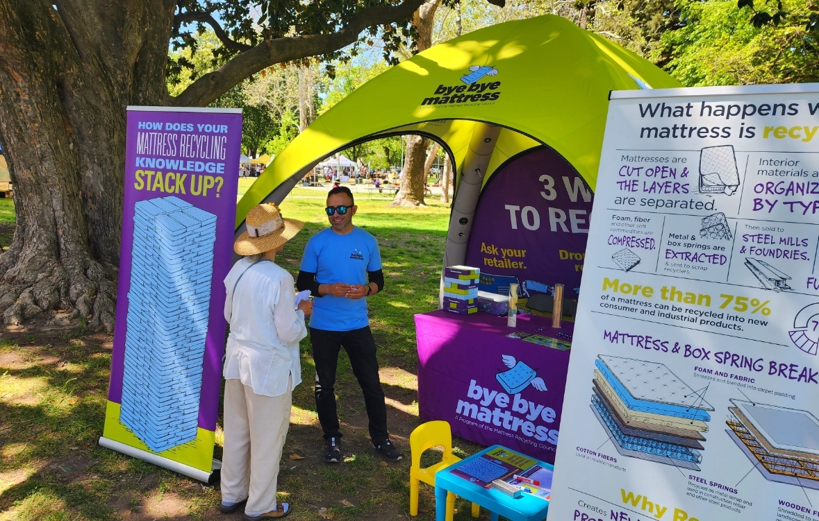 Come see us TODAY at the ECOS Sacramento Earth Day  Celebration for some #EarthDay fun! We've got a variety of games and activities for the community to learn more about #MattressRecycling. 💚 🌎 

Southside Park 
700 T St., Sacramento
11 am - 4 pm
@ecosacramento