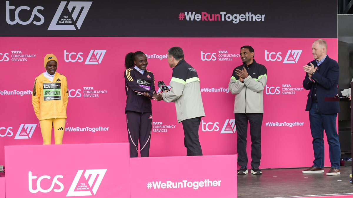 Congrats to our champions on their outstanding performances at the TCS @LondonMarathon. Kudos from our TCS leaders, K. Krithivasan, Amit Kapur and Shankar Narayanan, for your excellence. Keep going runners, you inspire us. #TCSRunsLondon #LondonMarathon