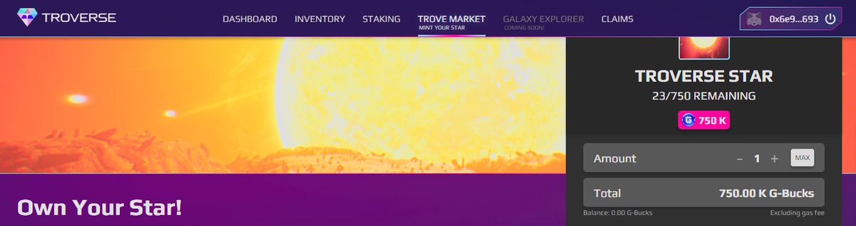OzonyTech's tweet photo. @TroverseNFT Stars are shining brighter!! 🌟

• Only 23/750 remaining!! 
• 109 Minted in the past 8 days 🔥🔥🔥 
• 43 minted in the last 24hrs 🚀 
• Own-to-Earn assets 
• Earn Trovite from Hyper Fusion
• More gamified utility to be announced

Learn More
https://t.co/Qcx5qag1qv
https://t.co/BNWiOIn5R1

#TroverseNFT #Troverse #Star #NFT #Gaming #Web3 #web3Gaming #Ethereum #ETH #DeFi