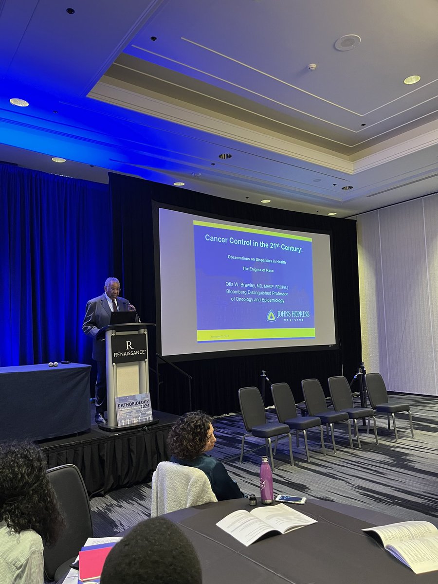 Dr. Otis Brawley <a href="/OtisBrawley/">Otis Brawley</a>
kicks off the <a href="/amsocmatbio/">ASMB</a> guest society session: Dissecting Disease Disparities from the Bench and the Genome at #Pathobiology2024! 

#ASIP2024 <a href="/JohnsHopkins/">Johns Hopkins University</a> <a href="/hopkinskimmel/">Johns Hopkins Kimmel Cancer Center</a>