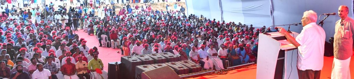 At Mamam grounds in Attingal constituency urging the Kerala electorate to elect all LDF candidates to the 18th Lok Sabha to ensure an unequivocal defence of our secular democratic Republic by electing CPI(M) candidate Com. V. Joy.