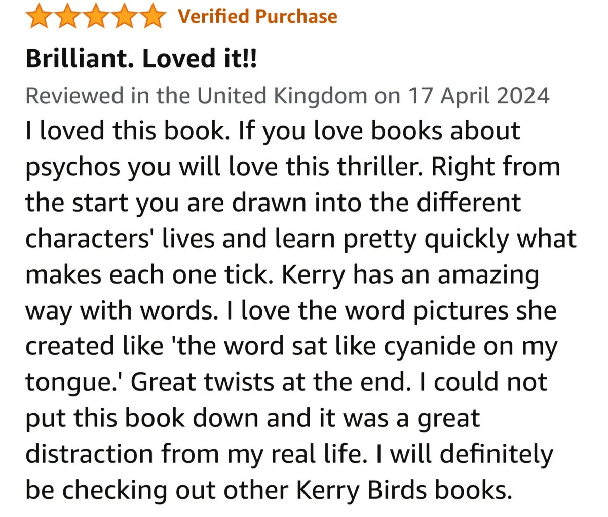 With the latest edition, my book now has an incredible 41 reviews/ratings - something I never imagined when I abandoned it last year. So, thank you everyone who has given their time. I'm very grateful 🙂

(link below if you're interested!)

#books #domesticthriller #CrimeFiction
