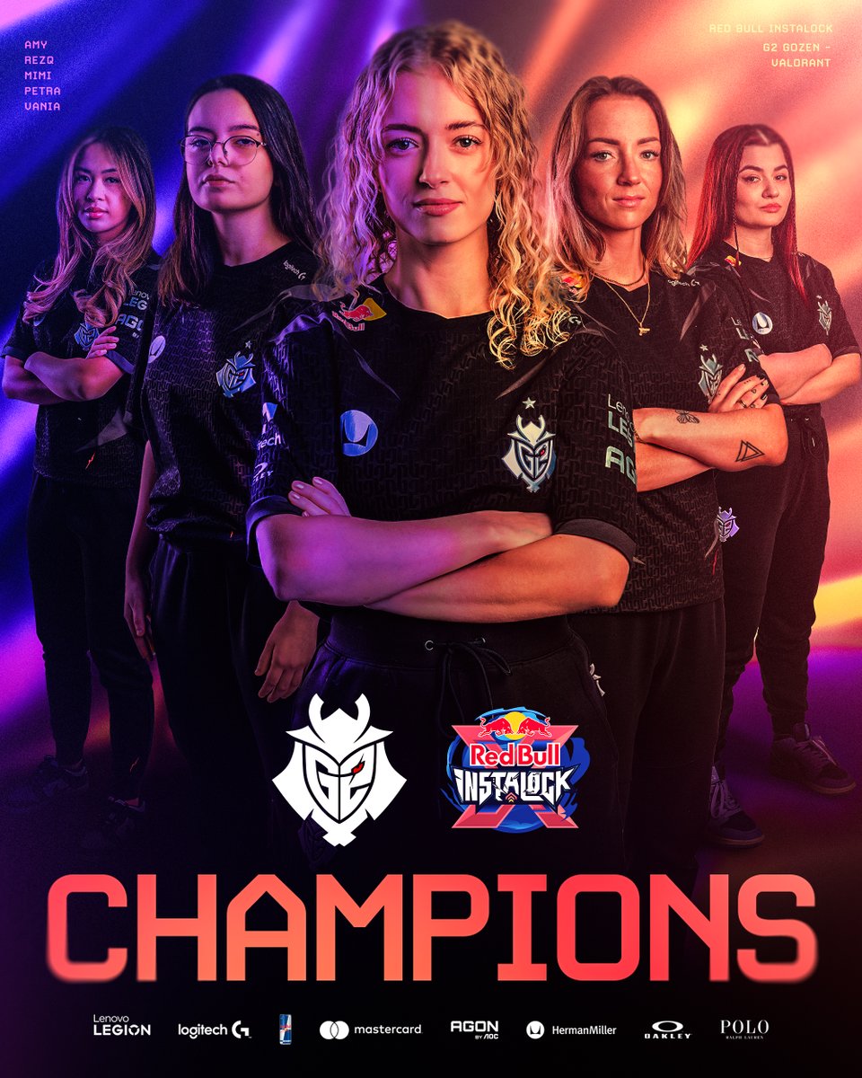 G2VALORANT's tweet image. THE DUELIST QUEENS 👑

G2 Gozen are your Red Bull Instalock CHAMPIONS