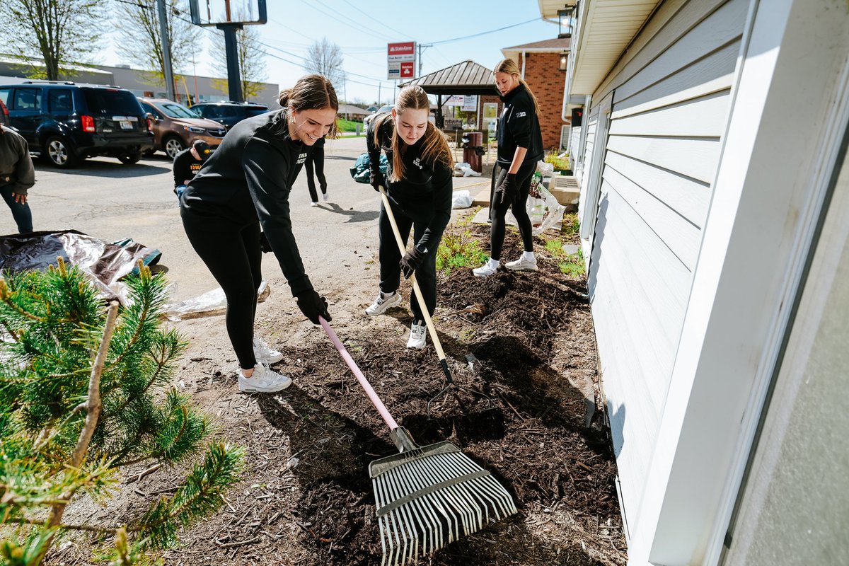 Giving back in Iowa City for our annual Day of Caring 💛 #Hawkeyes