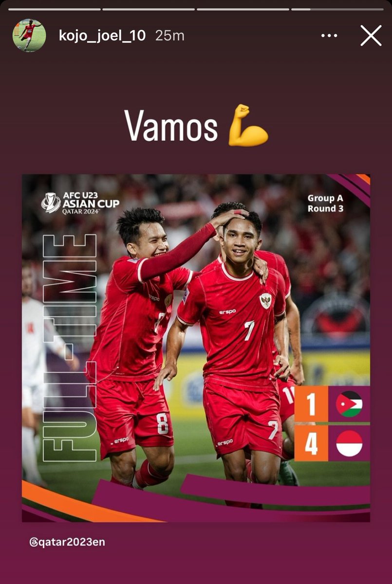 idextratime's tweet photo. King Kojo via Instagram Story-nya: 'Vamos' yang artinya 🔥🔥🔥 https://t.co/jNCgDM9Xe4