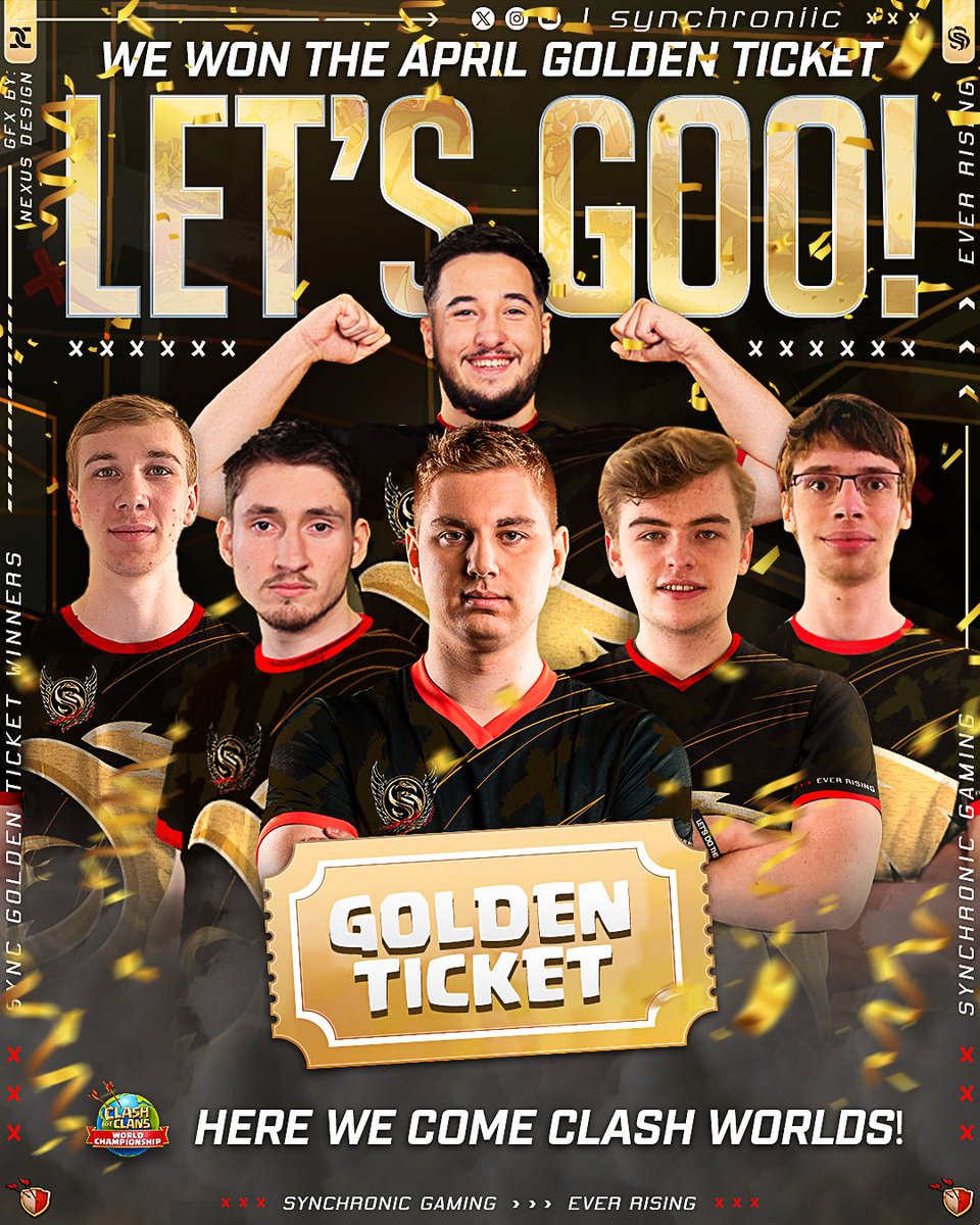LETS GOOO!!!!!! FIRST GOLDEN TICKET SECURED!!!!!! WORLDS HERE WE COME BABY!! 🔥🔥🔥🔥 #ClashOfClans | #ClashWorlds | #ClashEsports