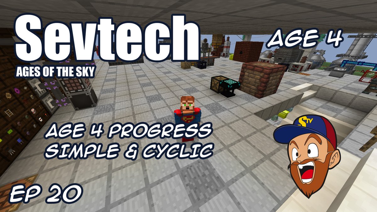Huge stream yesterday! Got Simple Storage done! Got cyclic machine casings DONE. Now its time for some huge Tech in #minecraft Sevtech: Ages of the Sky. youtube.com/live/f5EGdptzj…