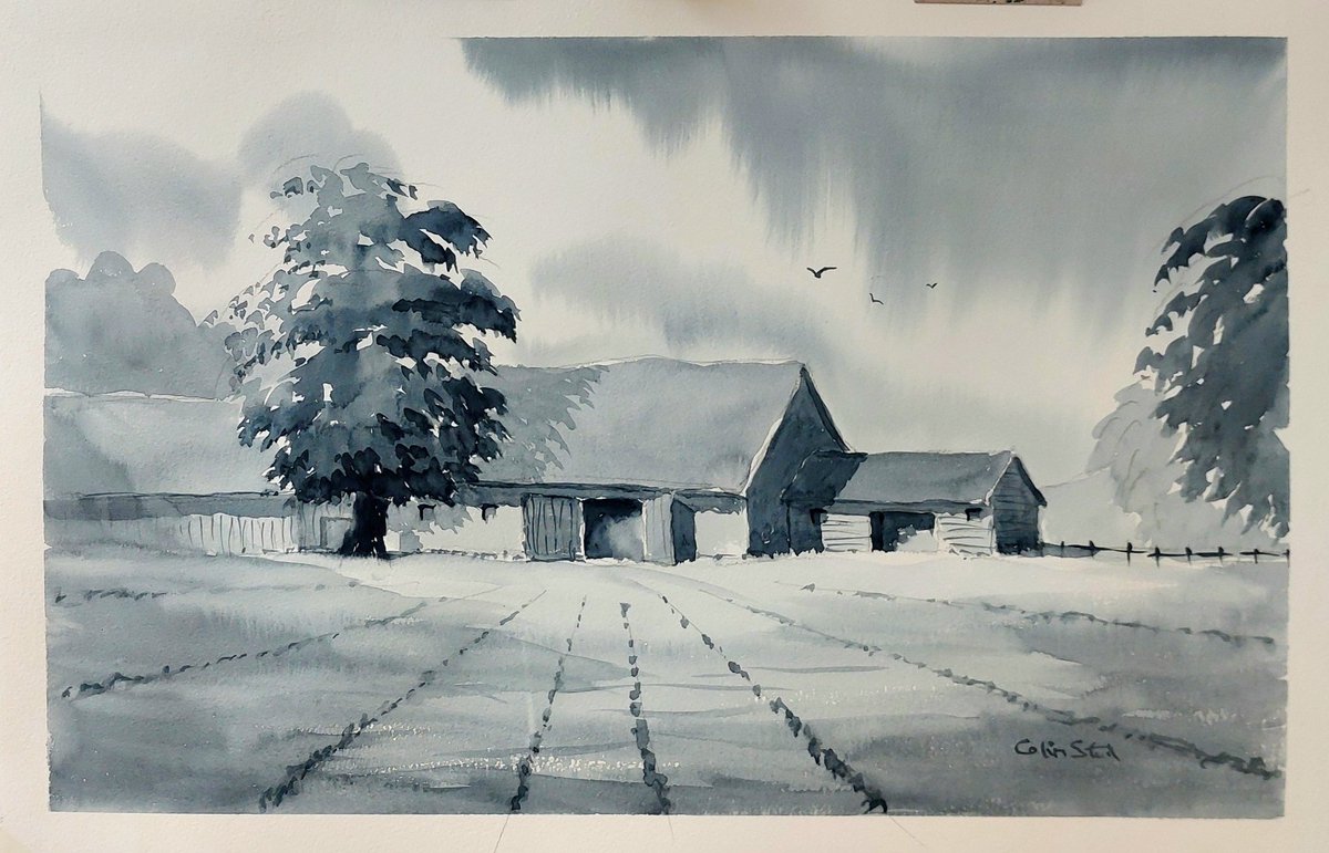 Wood Farm, Galleywood. This is the two demonstration pictures painted during my visit to the Rochford Art Group today. #colinsteedart1 I would like to thank everyone who attended and made me so welcome.