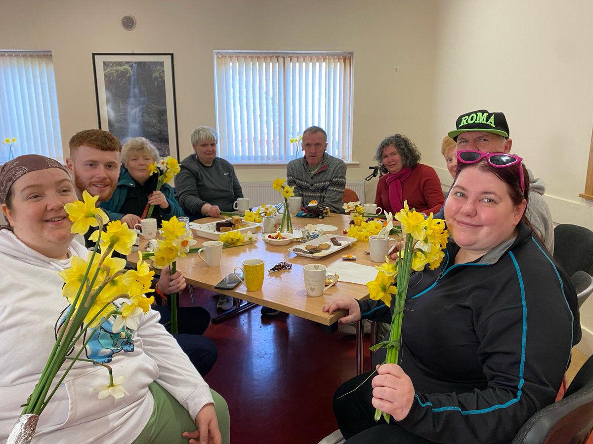 #DaffodilDay is an event that many people in our services are delighted to support each year. RehabCare Carlow Resource Centre & Sli Eile Community Hub enjoyed a coffee morning in their local parish hall taking home beautiful fresh daffodils. #ThriveAchieveShine @IrishCancerSoc