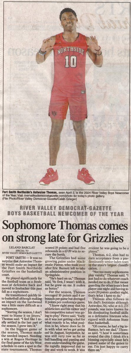 PREP BBKB: Today's @RiverValleyDG features @RiverValleyDG Newcomer of the Year; Northside's Antwoine Thomas
#PrepRally