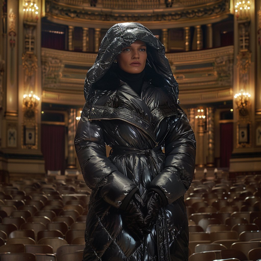 11 images of women at an opera house in grey down coats have dropped on Patreon...

Follow us for more great content

#parka #opera #operahouse #theatre #muscialtheatre #downcoat #Puffercoat #wintercoat #overcoat #aiart #midjourneyart