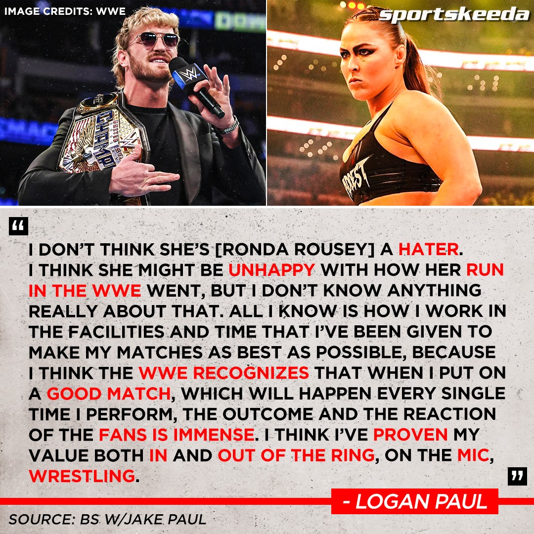 #LoganPaul has responded to the comments made on him by #RondaRousey.