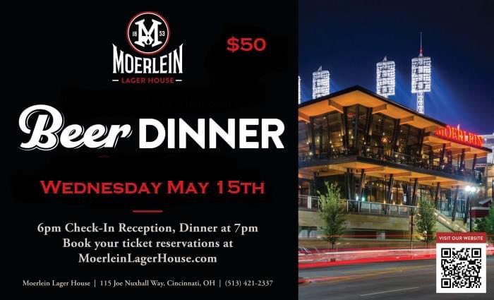 Welcome to an evening of exquisite flavors and fine brews at the Moerlein Lager House! On Wednesday May 15th, join us for a spectacular Beer Dinner, an unforgettable experience just for you. Tickets here and more info: moerleinlagerhouse.info/event/beer-din…
