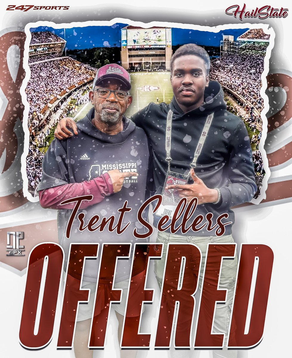 Congratulations to Trent Sellers (@TrentSellers10) on picking up the offer from #HailState Football! The lineman out of Faith Academy in Mobile, Alabama has seen his stock skyrocket over the past two months. 🚀