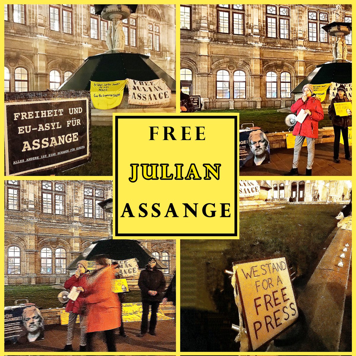 ⏳Mahnwache via #Candles4Assange #Wien⏳ Mahnwache für #JulianAssange in Wien Wann? Mittwochs Nächste: 24.04.2024 17 - 19 Uhr. Wo? Herbert-von-Karajan-Platz neben Oper, 1010 Wien #FreeAssangeNOW freeassange.eu/#veranstaltung…