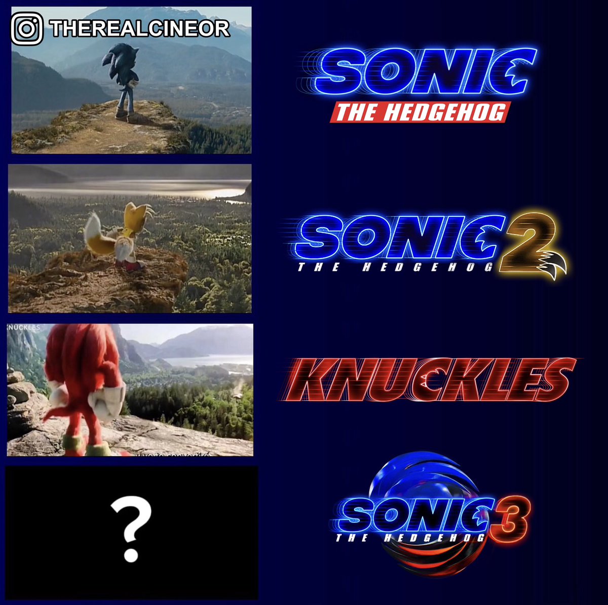 I think we all know what could be the most obvious thing to see in #sonicmovie3 👀⏳🖤❤️🖤🌉🦔

#SonicTheHedeghog #sonic3 #sonicmovie #SonicNews #ShadowTheHedgehog #knuckles #TailsTheFox #paramount