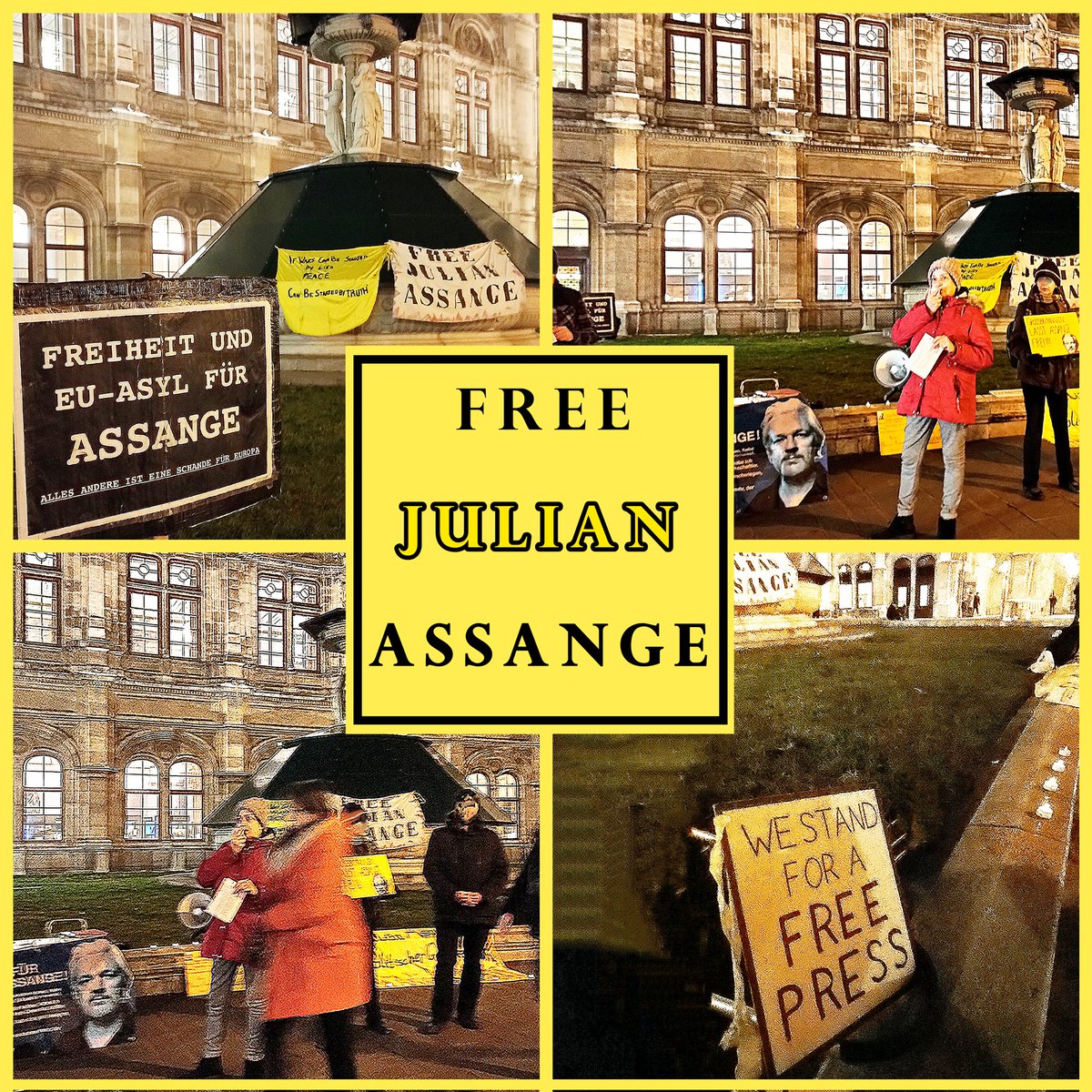 ⏳Mahnwache via #Candles4Assange #Wien⏳ 

Mahnwache für #JulianAssange in Wien    

Wann?  
Mittwochs   
Nächste: 24.04.2024
17 - 19 Uhr.      

Wo?   
Herbert-von-Karajan-Platz neben Oper, 1010 Wien

#FreeAssangeNOW

freeassange.eu/#veranstaltung…