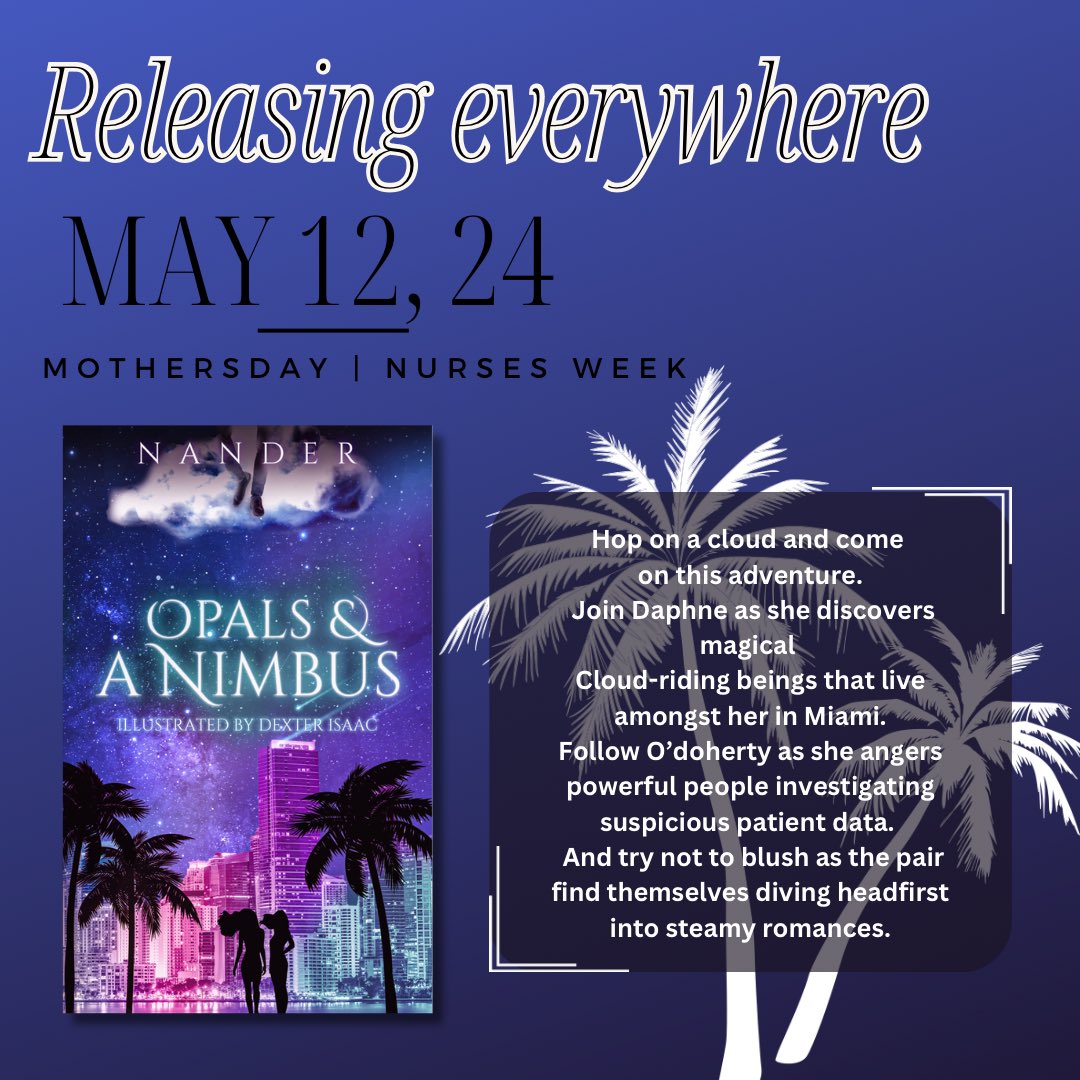 NANDERbooks's tweet photo. Opals &amp; a Nimbus is a completely unique romance and fantasy book, with cloud riding beings, strong MFC, and a dangerous mystery. It’s going to be a spicy one. Available for preorder now. #fantasyromancebooks #spicybook #opalsandanimbus #NANDER #cloudriding #Nimbus #fantasybooks https://t.co/XlmspQmOmk