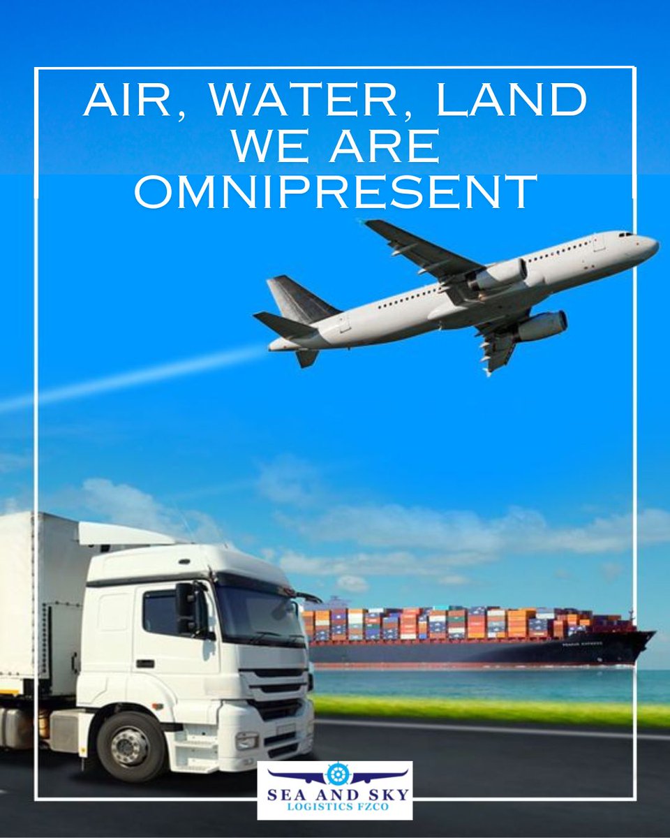 Be it air, water, or road, we are equally equipped in transporting your #cargo . Call us to know more. sea-skylogistics.com #transportation #shipping #FreightForwardingServices #FreightForwarders #LogisticsServices #AirCargo #SeaCargo #AirFreight #OceanFreight