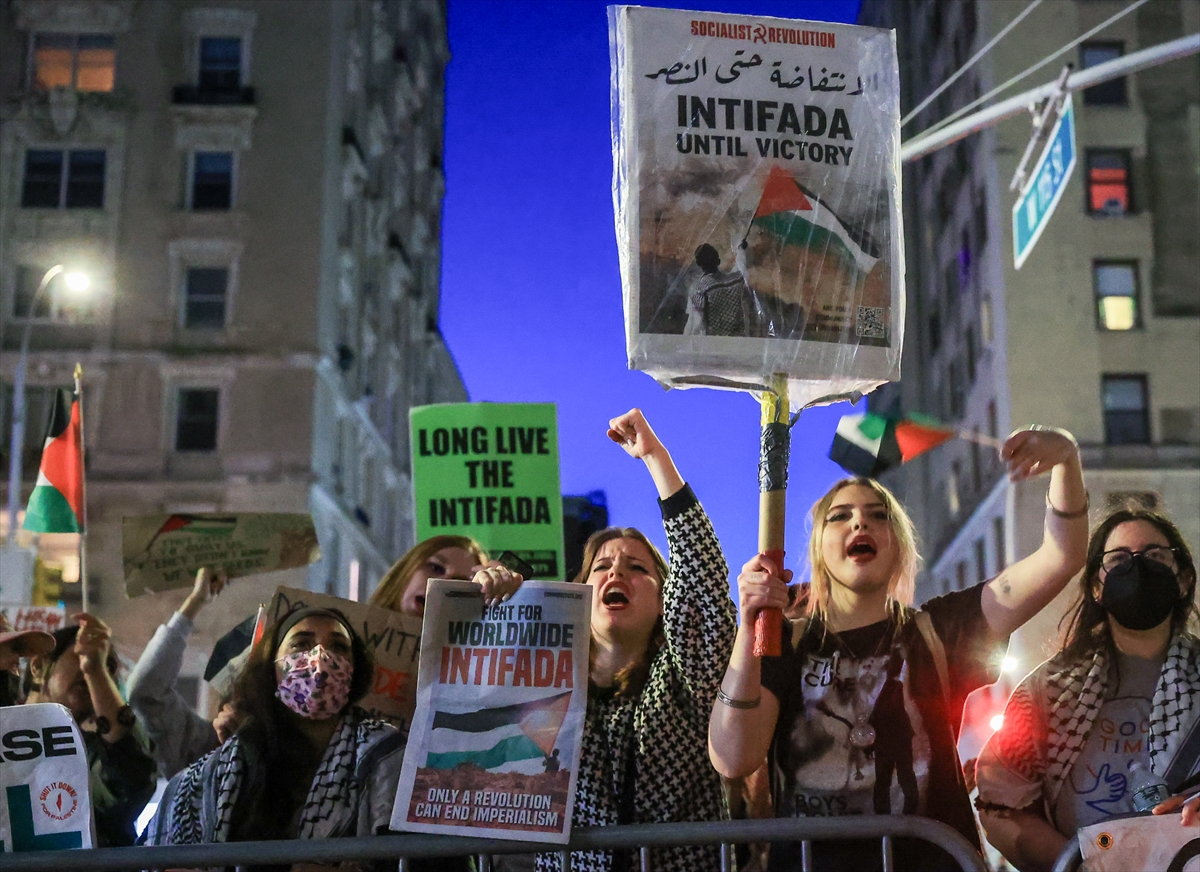 New York'ta Filistin'e destek gösterisi 📍New York